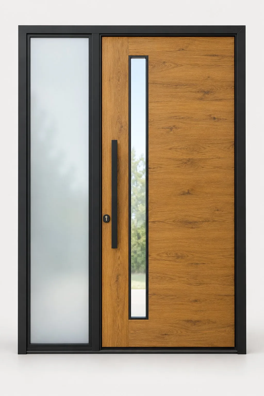 Haustür-Designvergleich Eiche Duo und Eiche Lichtspalt – Eiche Lichtspalt